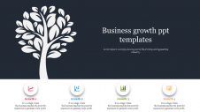 A Four Nodded Business Growth PPT Templates